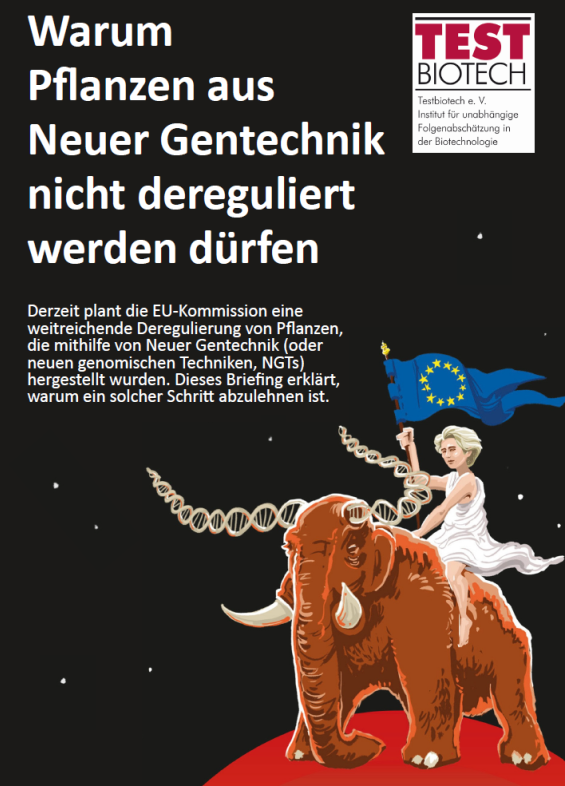 Broschüre: Argumente gegen Deregulierung TestBiotech